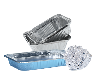 aluminum plates and foil ball