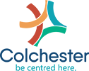 Colchester logo Be Centred Here