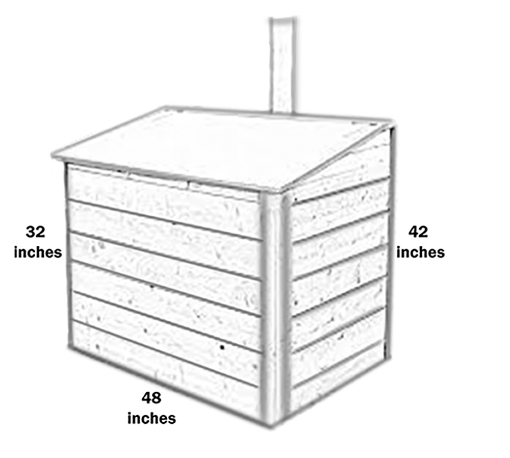Example of an acceptable curbside garbage box
